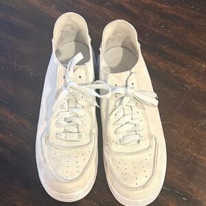 Nike Air Force 1 White Sneakers with Laces